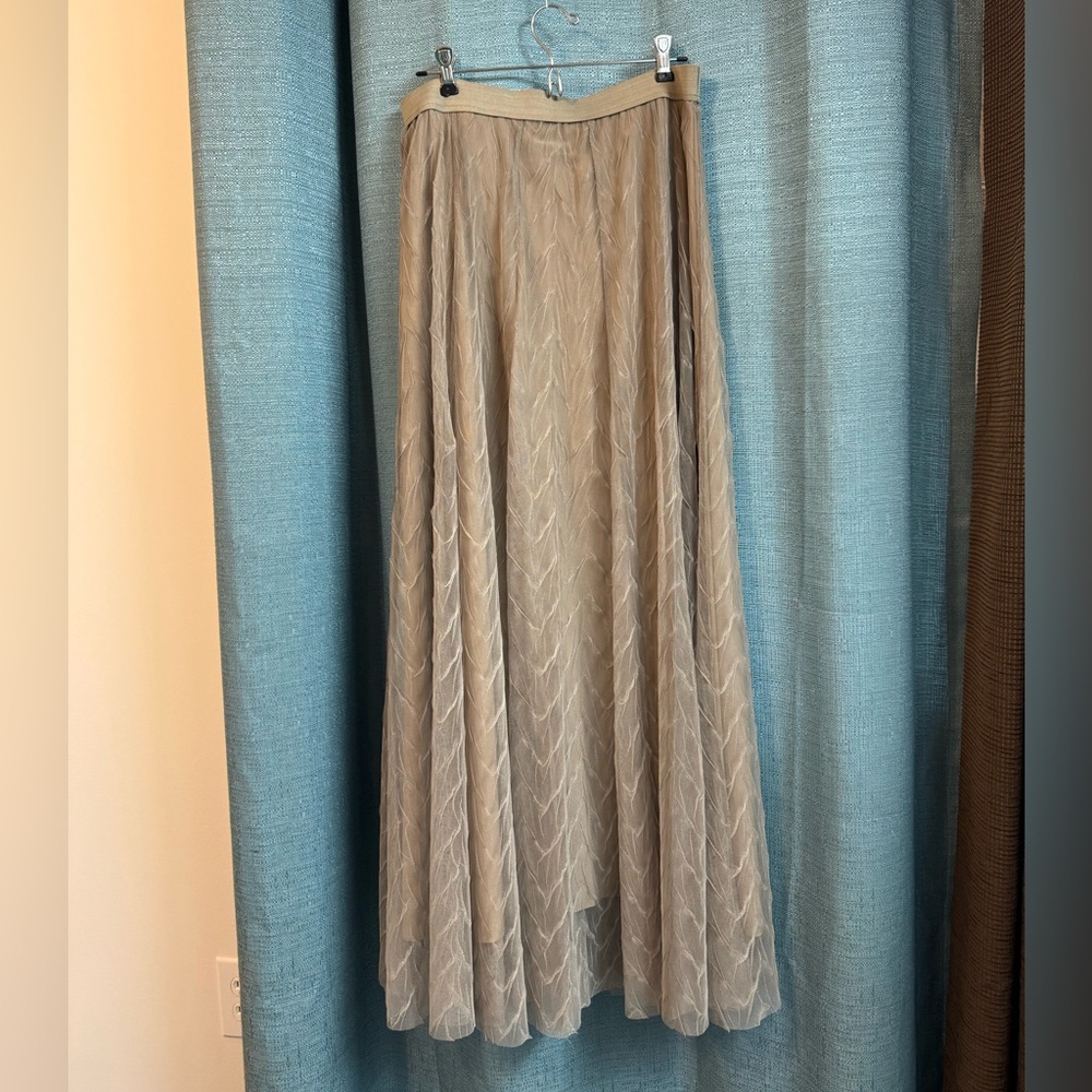 Nic And Zoe Lined Tulle Maxi Skirt Excellent Condition Size Medium Elastic Waist